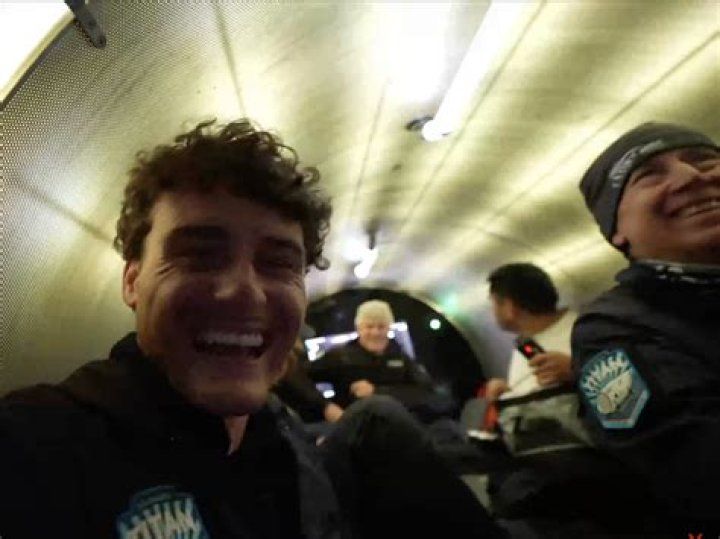 Jake Koehler sitting inside the submarine Jake Koehler sitting inside the submarine