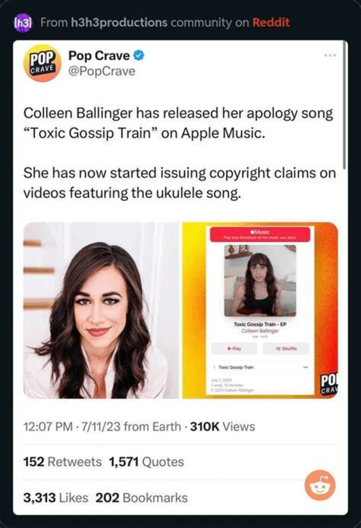 Reddit comments about Colleen Ballinger